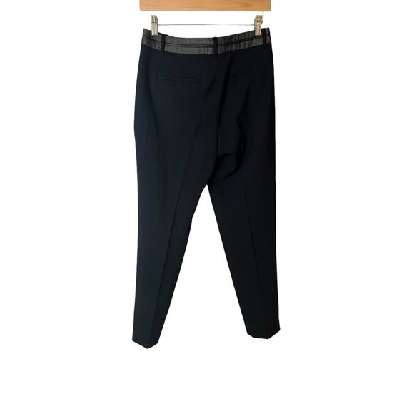 Alexander Wang Dress Leather Trim‎ Womens Pants Size 4, Pleated, Trousers EUC - Picture 2 of 11